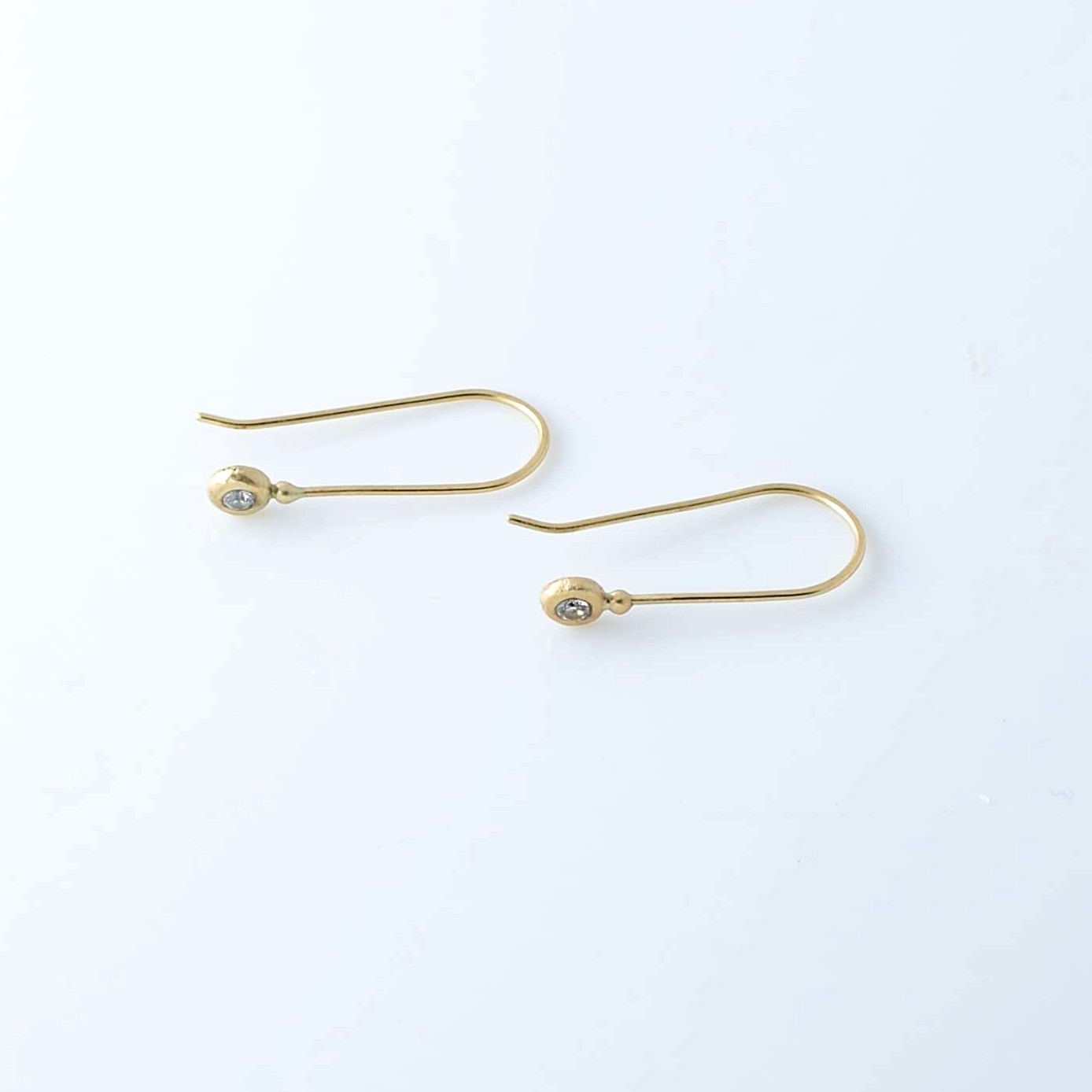 Gold earrings Zircon 
